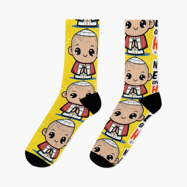 Item preview, St. Pope John Paul II Never Ever Give Up on Hope Kawaii (Cute) designed and sold by artjuniverse.