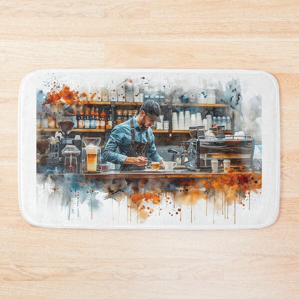 Item preview, Artistic Barista Creates Detailed Watercolor Coffee Art designed and sold by Shirtastically.