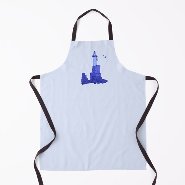 Item preview, Lighthouse landscape, blue monochrome designed and sold by rizdrawings.