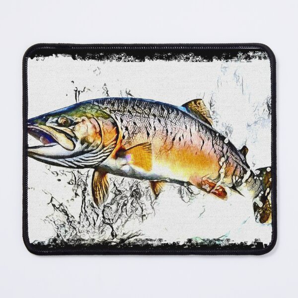 Item preview, Salmon fish Trout - fish lover - gift for fisherman - fly fishing designed and sold by artbyjames.