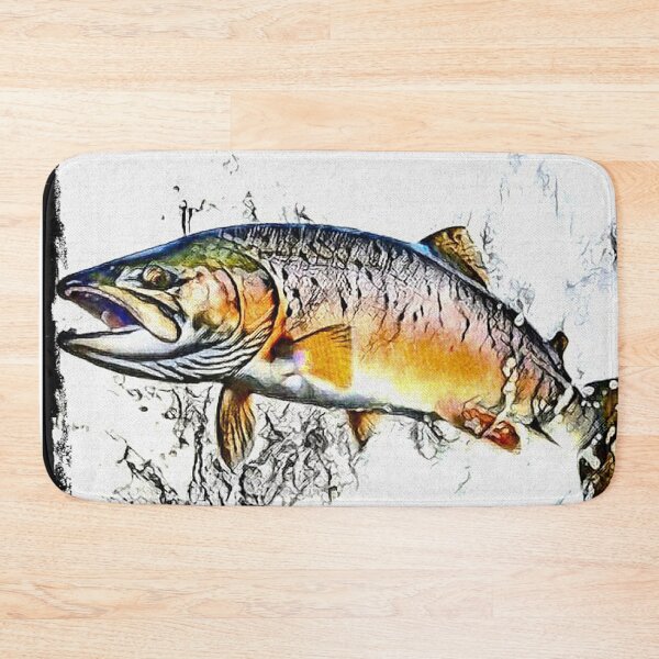 Item preview, Salmon fish Trout - fish lover - gift for fisherman - fly fishing designed and sold by artbyjames.