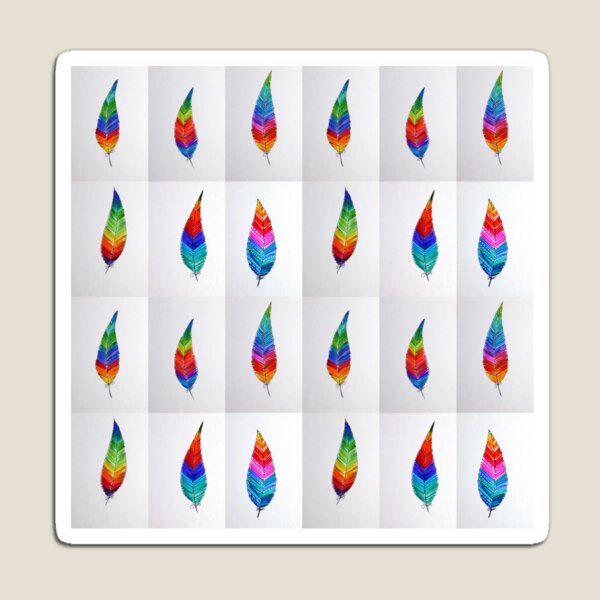 Item preview, Plumas de arco iris designed and sold by CateJacobs.