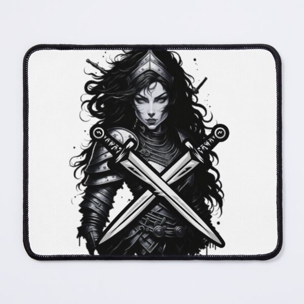 Item preview, Hardcore Lady Knight - Black and White Design. designed and sold by TGAL2.
