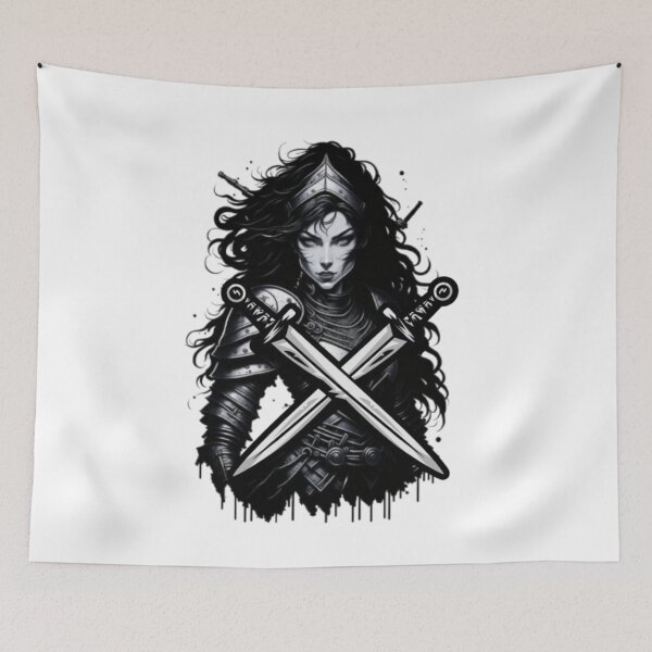 Item preview, Hardcore Lady Knight - Black and White Design. designed and sold by TGAL2.