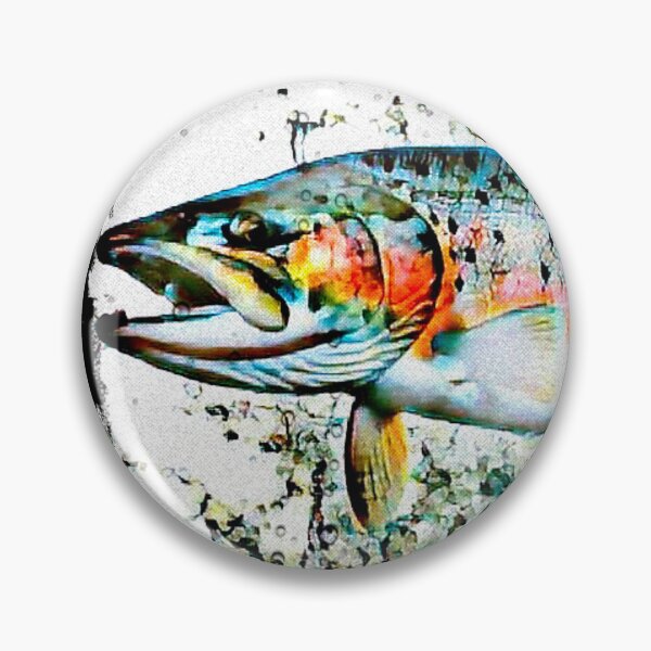 Item preview, Rainbow trout jumping - salmon fishing - fly fishing designed and sold by artbyjames.