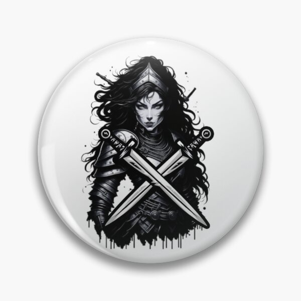 Item preview, Hardcore Lady Knight - Black and White Design. designed and sold by TGAL2.