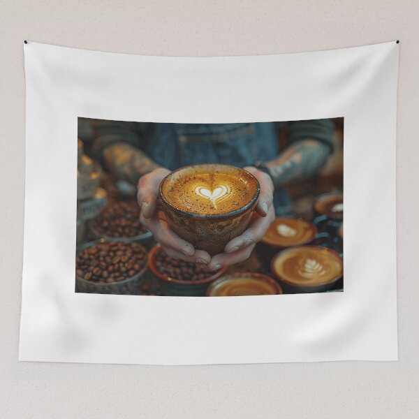 Item preview, Trendy Barista Serving Espresso and Cappuccino designed and sold by Shirtastically.