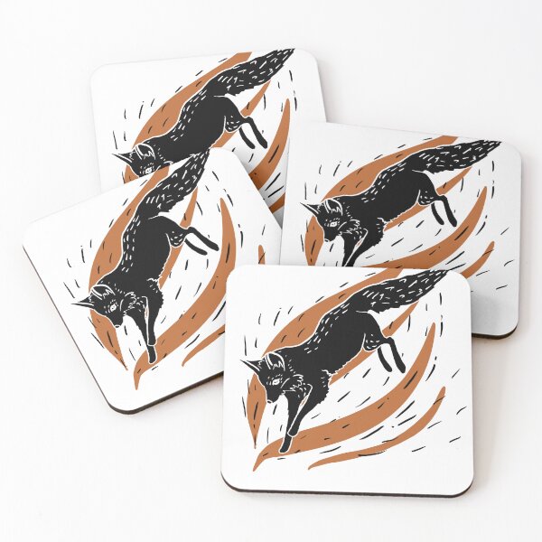 Item preview, Fox linocut-style designed and sold by Han44.