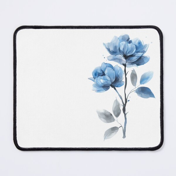 Item preview, Blue Flowers Illustration Watercolors Weddings Anniversary designed and sold by FernLiz.