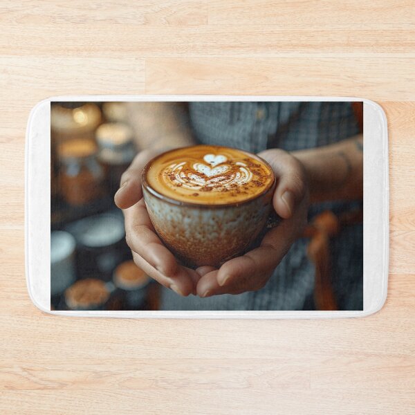 Item preview, Expert Barista Creating Beautiful Latte Art in a Busy Coffee House designed and sold by Shirtastically.