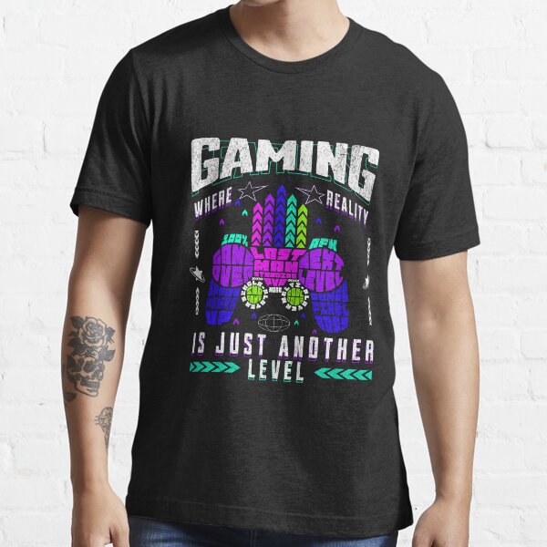 Vista previa del artículo con la obra «Juegos donde la realidad es solo otro nivel», diseñado y vendido por LayersDesign.