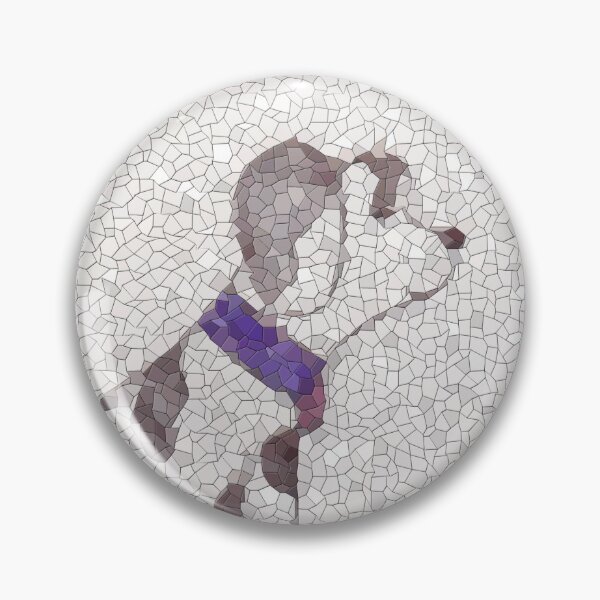 Artikelvorschau, ein gemalter Hund als Mosaik entworfen und verkauft von bernhagen.