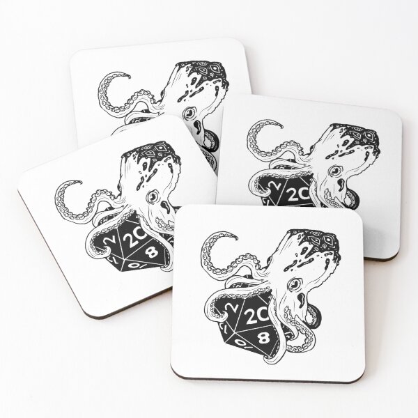 Item preview, Tentacle dice: Dnd fathomless subclass d20 (black) designed and sold by TheDoodlemancer.