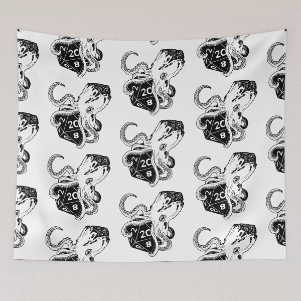 Item preview, Tentacle dice: Dnd fathomless subclass d20 (black) designed and sold by TheDoodlemancer.