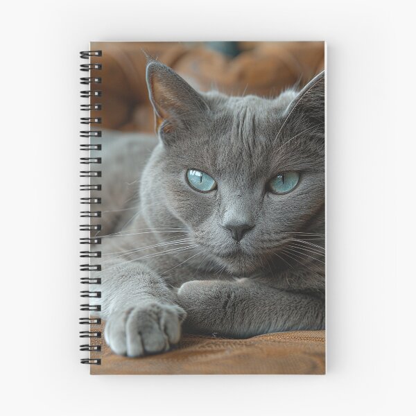 Item preview, Captivating Grey Cat with Cyan Eyes in Antique Parlor designed and sold by Shirtastically.