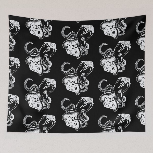 Item preview, Tentacle dice: Dnd fathomless subclass d20 (white) designed and sold by TheDoodlemancer.