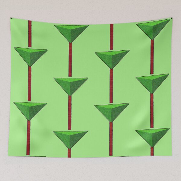 Item preview, Green Tree Palm Webpunk Vaporwave Triangle Polygon Illustration designed and sold by MusicArtAndGrind.