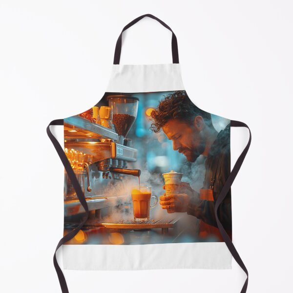 Item preview, Expert Barista Crafting Perfect Espresso at Vibrant Coffee Shop designed and sold by Shirtastically.