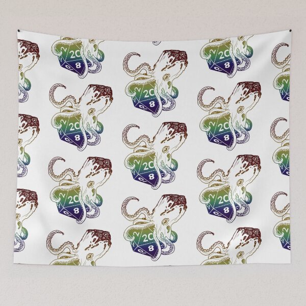 Item preview, Tentacle dice: Dnd fathomless subclass d20 (dark rainbow) designed and sold by TheDoodlemancer.