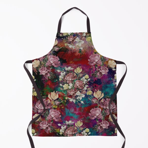 Artikelvorschau, Farbenfrohe Blumen und Rosen exotischen Sommergarten, botanisches Muster, florale Illustration, bunte rote Vintage-Blumen entworfen und verkauft von ZeinabTaha.