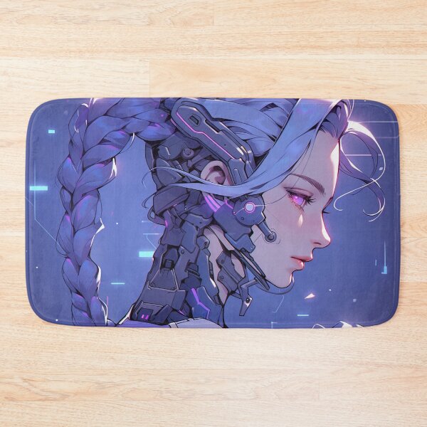 Item preview, Futuristic Neon Cyborg Anime Girl designed and sold by bubblegoth.