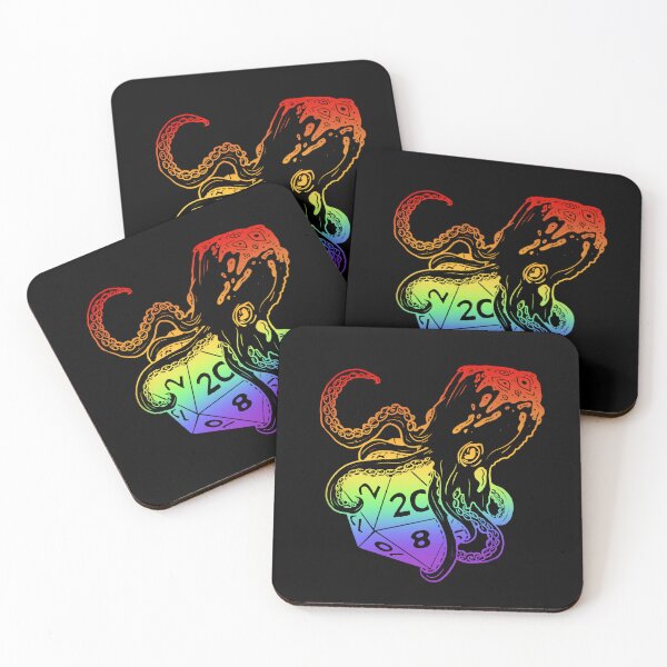 Item preview, Tentacle dice: Dnd fathomless subclass d20 (bright rainbow) designed and sold by TheDoodlemancer.