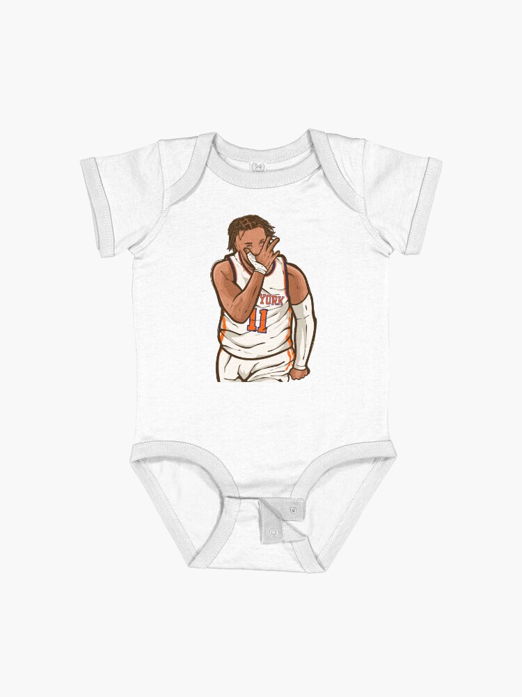 Thumbnail 1 of 2, Baby One-Piece, Jalen Brunson Three Point Celebration designed and sold by RatTrapTees.