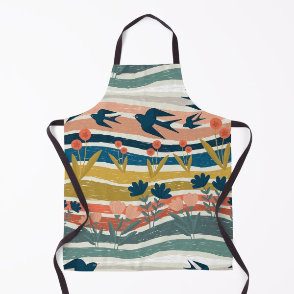 Item preview, Swallows Wavy Fields designed and sold by marialindemann.
