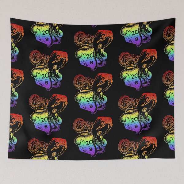 Item preview, Tentacle dice: Dnd fathomless subclass d20 (bright rainbow text) designed and sold by TheDoodlemancer.