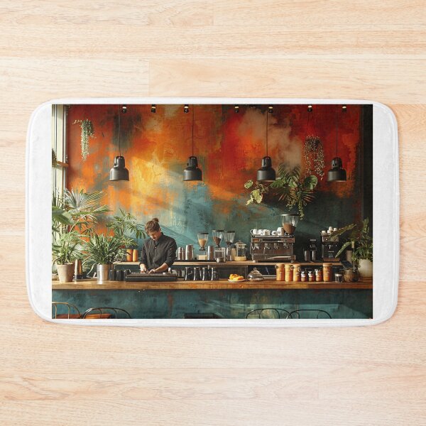 Item preview, Skilled Barista Serves Up Delicious Latte at Busy Coffee House designed and sold by Shirtastically.