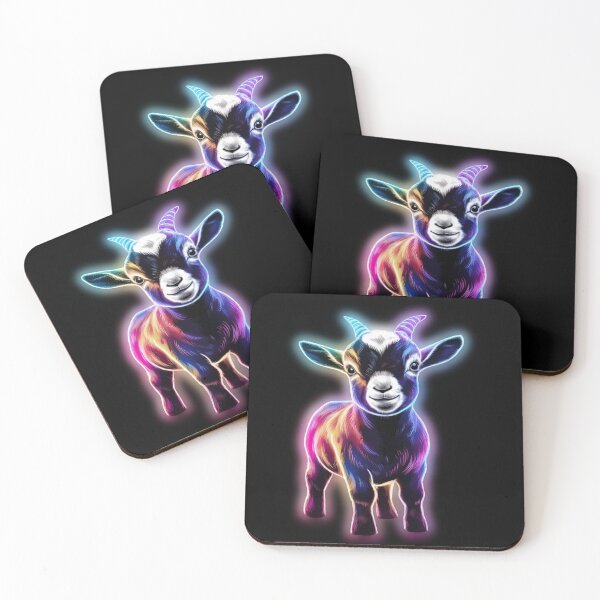 Item preview, Small Young Little Cute Baby Goat Neon designed and sold by JackJacek.