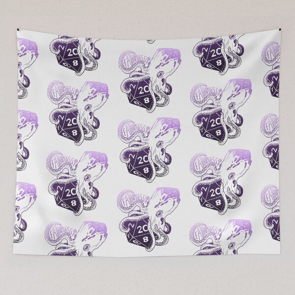 Item preview, Tentacle dice: Dnd fathomless subclass d20 (eldritch purple text) designed and sold by TheDoodlemancer.