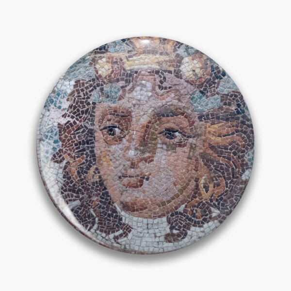Item preview, Mosaic with the head of Dionyssos from a Roman Villa in Greece 150 -200 AC designed and sold by Photopat.