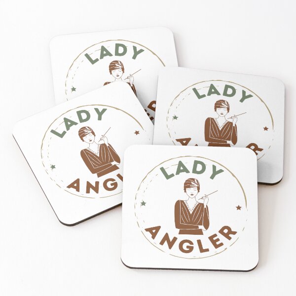 Item preview, Retro Lady Angler designed and sold by 000Fishing.