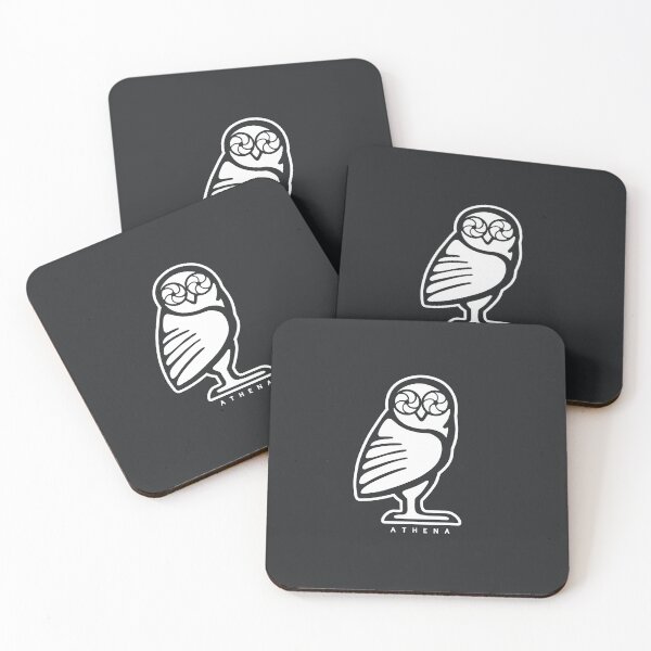 Item preview, Athena owl. Design for ancient Greece fans in white ink designed and sold by martodesign.