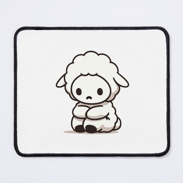 Item preview, A sheep, sitting on the ground with a saddened expression designed and sold by perfect-radius.