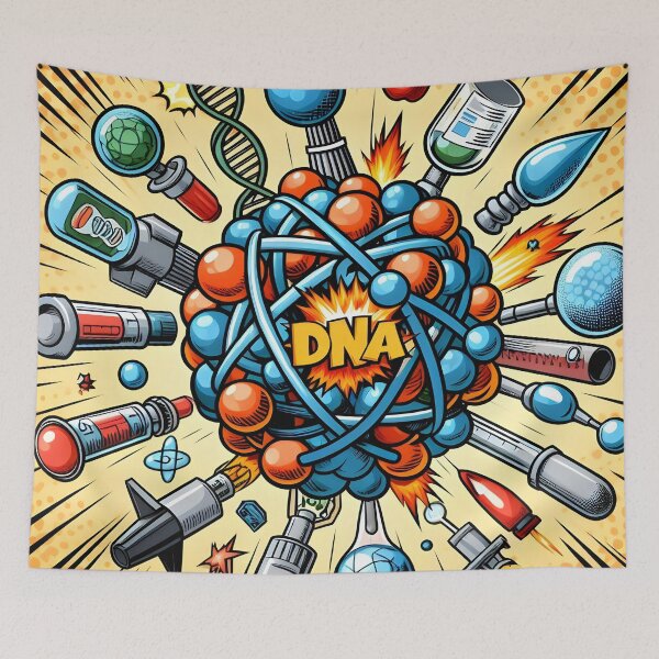Item preview, Biotechnology Bonanza - DNA & Atoms Comic Explosion , Chemistry&fun designed and sold by Molecularmerch.