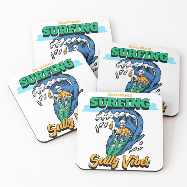 Item preview, "salty vibes" california surfing - summer - tea - sea - beach - california designed and sold by DeCodeArtShop.