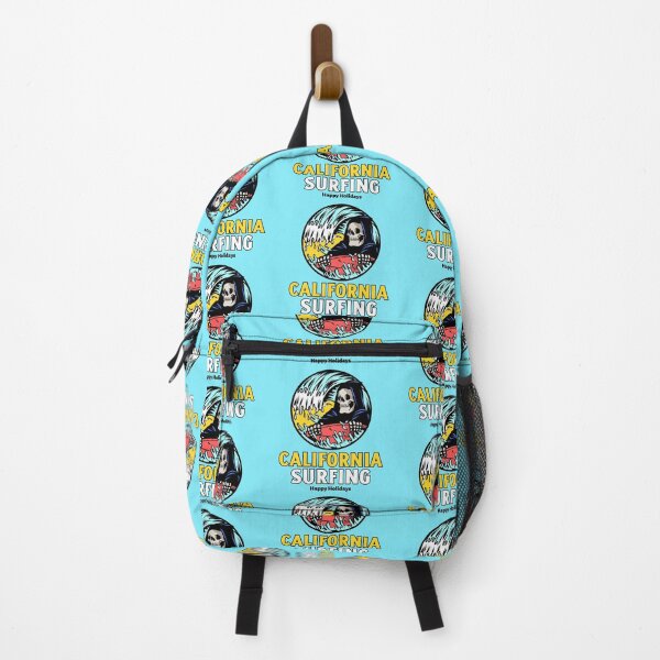 Item preview, "happy holidays" california surfing - summer - skeleton - sea - beach - california designed and sold by DeCodeArtShop.