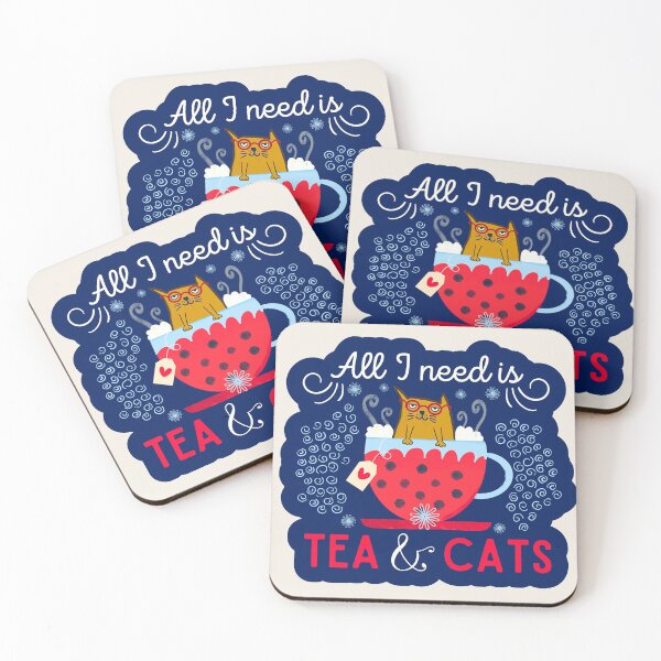 Item preview, Funny Tea and Cats Quote designed and sold by Renata illustrata.