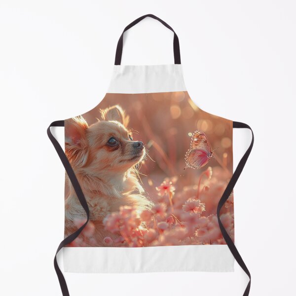 Item preview, Radiant Blossom Garden: A Cheerful Pup's Encounter With a Mesmerizing Butterfly designed and sold by Shirtastically.