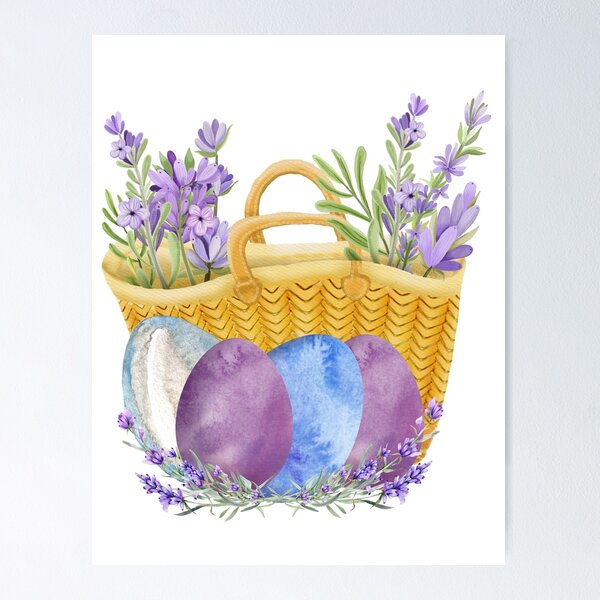 Item preview, Easter, Christ, Eggs, New Passover, Happiness, basket, Flowers, Lavender designed and sold by WORLD-SOFIA.