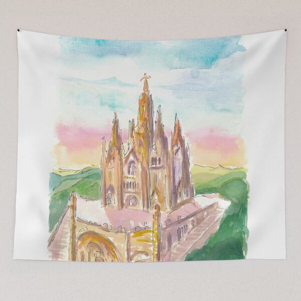 Item preview, Tibidabo Barcelona Temple of the Sacred Heart of Jesus designed and sold by artshop77.
