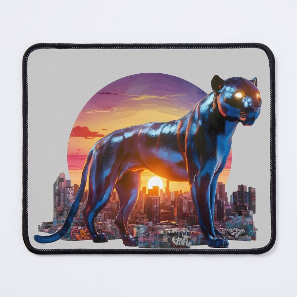 Item preview, a panther silhouetted against a vibrant sunset skyline designed and sold by Firas Aljazzar.