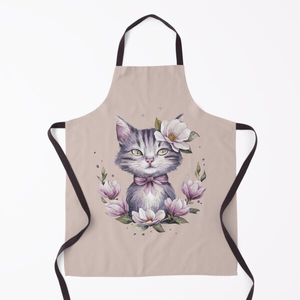 Item preview, Adorable Kitty with magnolias designed and sold by Tajdi.
