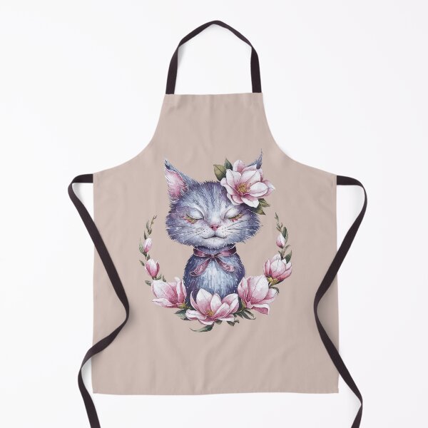 Item preview, Sleepy cat with magnolias designed and sold by Tajdi.