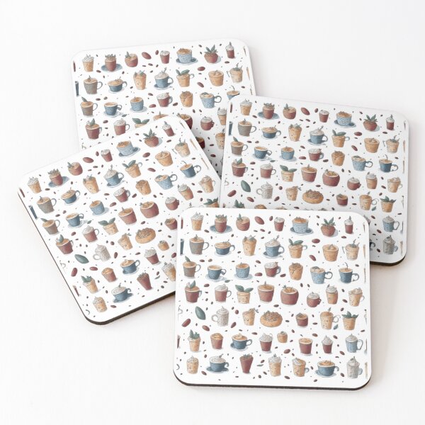 Item preview, Different Types of Hot Beverages - Coffee Pattern designed and sold by TGAL2.