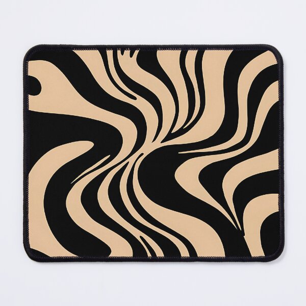 Item preview, Groove Retro Swirl Abstract in Black and  Cream Pattern designed and sold by Haji  Kamora.
