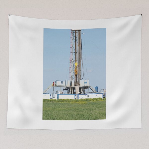 Item preview, offshore oil drilling rig on green field designed and sold by goceris.