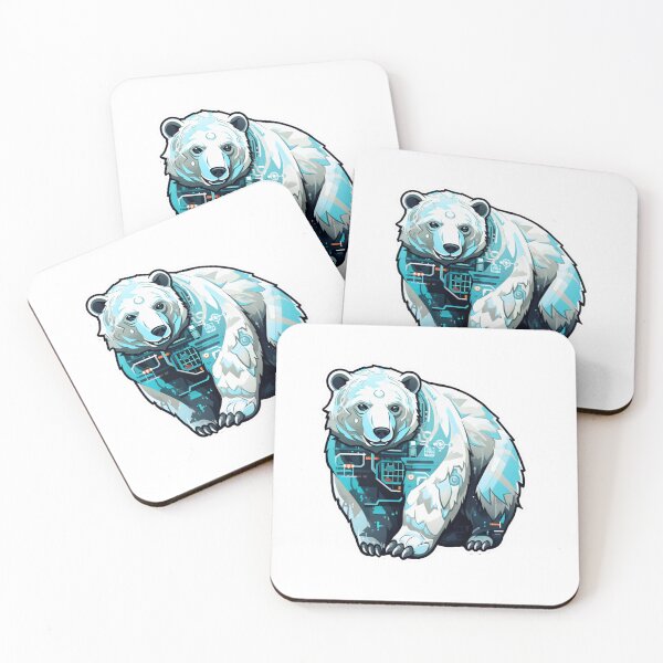 Item preview, Cyber Polar Bear // Polar Bear // Cool Animal // Cyber Animal // Future Animal Art // Animal Warrior // Animal Cute Art designed and sold by SMARTKIT  DESIGNAGENCY.